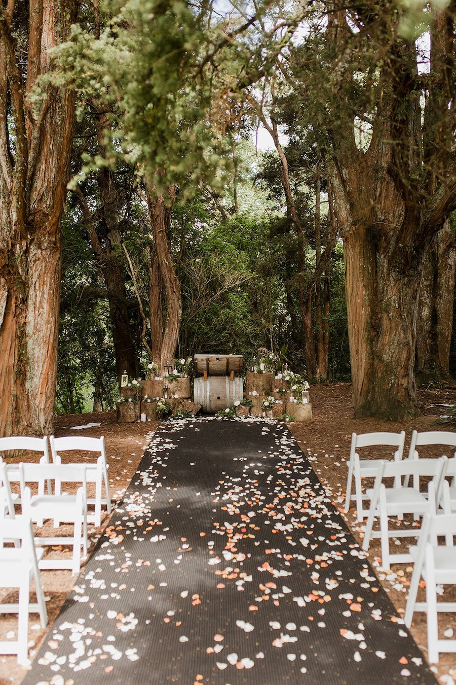 AISLE-SET-UP-IN-FOREST-WITH-PETALS