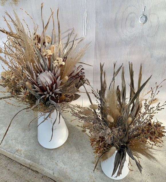 Two-botanics-brown-dried-flower-vase-arrangements